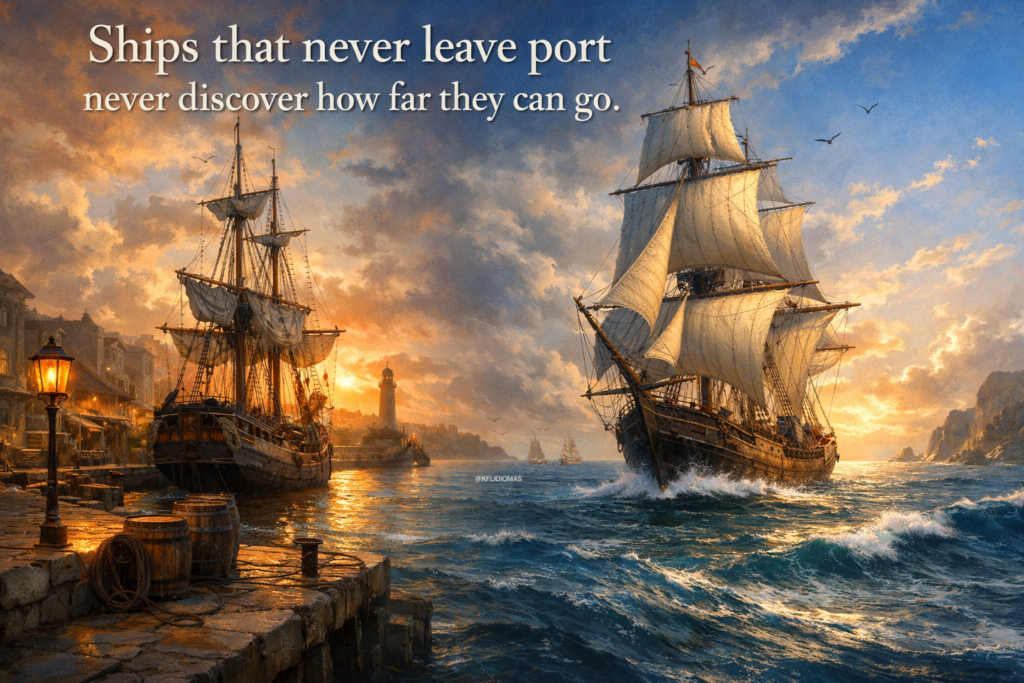Ships that never leave port never discover how far they can go.