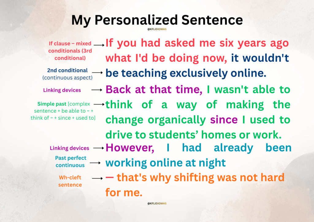 My C1 personalized sentence