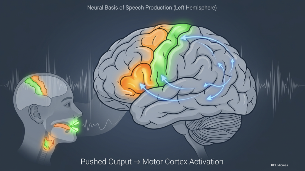 Pushed Output: How to Improve Spontaneous Speaking Fluency in English 1 Brain motor cortex and Broca's area activation during pushed output language tasks