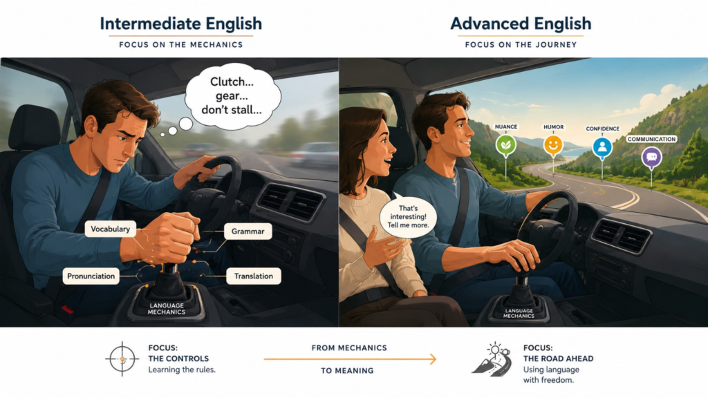 Inglês Intermediário vs. Avançado: O Que Realmente Separa os Dois Níveis 1 Inglês intermediário vs. avançado: O que realmente separa os dois níveis