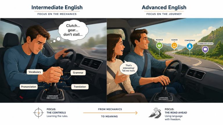 Am I Intermediate or Advanced? The Honest Test to Find Out Where You Really Are 2 m I Intermediate or Advanced? Find Your True English Level